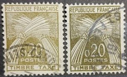 FRANCE. YT Taxe N° 92/92b. Oblitéré. T.B..... - 1960-.... Gebraucht