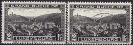 Luxembourg Luxemburg 1928 Clervaux 2Fr. 1x Oblitéré & 1x Neuf MNH** - Altri & Non Classificati