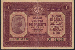 ITALIA 1 LIRA 2 GENNAIO 1918     VF    NO P.h. - Buoni Di Cassa