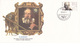 2714 (Yvert) Sur Enveloppe Premier Jour Illustrée - Grands Scientifiques Du Monde - Gallilée Gustav Hertz - RDA 1987 - FDC: Covers