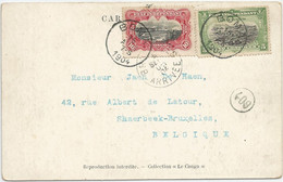 1904 CARTE POSTALE 5+10ct - 10ct TRES GRANDE TIMBRE HAUTEUR - Covers & Documents
