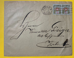 17814 - Timbre De Franchise No 4A X 2 5c Petit No 214 Sur Lettre Zürich 07.05.1925 - Franchigia