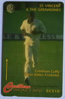 St. Vincent EC$10 243CSVA Cameron Cuffy, West Indies Cricket Player - Saint-Vincent-et-les-Grenadines