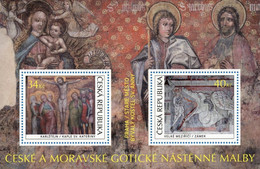 Czech Republic - 2022 - Art On Stamps - Czech Gothic Mural Paintings - Mint Souvenir Sheet - Ongebruikt