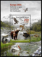ALBANIA Europe 2021 - "Endangered National Wildlife" - BLOCK MNH - Albanie