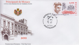 Enveloppe  FDC  1er  Jour    MONACO    Sport  Automobile  :  Juan  Manuel   FANGIO   2011 - Cars