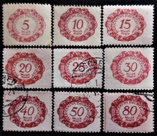 Timbre Du Liechtenstein 1920 Postage Due StampsY&T N° 1 à 9 - Taxe