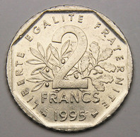 RARE ! 2 Francs Semeuse, 1995, Nickel - V° République - 2 Francs