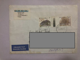 Poland Posted Cover Sent To China With Stamps,building - Cartas & Documentos