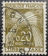 TAXE N°92. 20c. Brun-olive. Cachet De Montebourg - 1960-.... Used