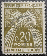 TAXE N°92. 20c. Brun-olive. Cachet De Nice. - 1960-.... Gebraucht