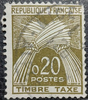 TAXE N°92. 20c. Brun-olive. Cachet De Nice. - 1960-.... Used