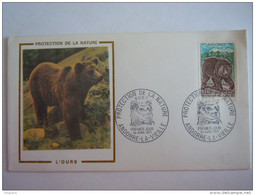 Andorre Andorra 1971 FDC  Protection De La Nature L'ours Beer Yv 210 - Lettres & Documents