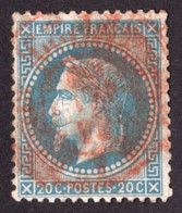 France - Napoléon III Lauré N° 29B Bleu - Oblitération CàD Rouge Des Imprimés - 1863-1870 Napoleon III With Laurels