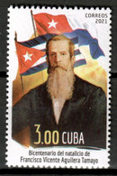 Cuba 2021 / Francisco Vicente Aguilera Tamayo MNH / Cu19515  C3-18 - Unused Stamps