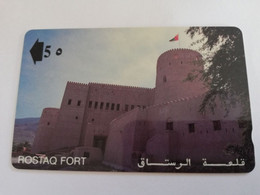 OMAN /GPT     OMN20  FORT ROSTAQ      RO 5.000       Nice Used Card    **9308** - Oman