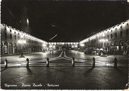 PIAZZA DUCALE, AT NIGHT, VIGEVANO, ITALY USED POSTCARD J1 - Vigevano