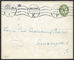 1926 DENMARK - OFFICIAL SERVICE DIENSTBRIEF POSTAL STATIONERY ENVELOPE 10 öre - USED - RARE - Entiers Postaux