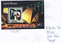 Guinea Bissau 2002 Judo Kosei Inoue Japan Nicolas Gill Canada Gold Medal Winner Olympics MS Cover - Judo