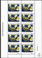 Nederland  2022-1   20 Jaar  Euro   Munt Op Postzegel  Coin On Stamp   Vel-sheetlet  Postfris/mnh/neuf - Nuevos