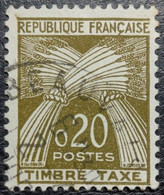 Taxe N°92. 20c. Brun-olive. Cachet De Beauvais. T.B..... - 1960-.... Gebraucht