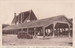 01 CHATILLON-sur-CHALARONNE        Les Halles Et L'Eglise   TB PLAN 1941    RARE - Châtillon-sur-Chalaronne