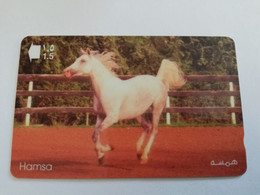 OMAN /GPT     OMN94  HORSES  HAMSA         RO 1.500       Nice Used Card    **9330** - Oman