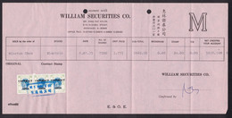 Hong Kong: Legal Document, 1975, 3 Contract Note Revenue Tax Stamps, Duty, Overprint, Uncommon (folds & Holes) - Lettres & Documents