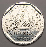FDC ! 2 Francs Semeuse, 2000, Avec Apostrophe Entre D'APRES Et Avec Point Entre O Et ROTY, Nickel - V° République - 2 Francs