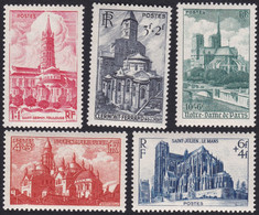 FRANCE, 1947, Cathédrale Et Basiliques ( Yvert 772-776 ) - Unused Stamps