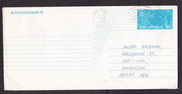 Hong Kong: Stationery Aerogramme To East Germany, 1988, Map, Air Letter (minor Damage At Back) - Briefe U. Dokumente
