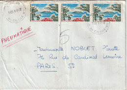 Lettre Pneumatique 1972 Paris 45 Avec Affranchissement Gosier - 1961-....