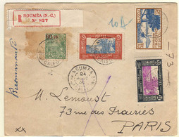 NOUVELLE CALEDONIE  NOUMEA  PARIS  Lettre Recommandée  24 AOUT 1936. - Storia Postale