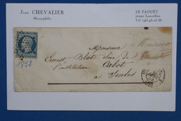 W1  FRANCE BELLE LETTRE  15 01 1854  ETOILE DE PARIS  A  SENLIS +N° 10 + + AFFR. PLAISANT - 1852 Luigi-Napoleone