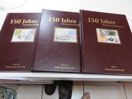 3 BÄNDE  150  Jahre  Deutsche  Briefmarke  JUBILÄUMS - EDITION - Filatelie En Postgeschiedenis