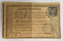 CARTE PRÉCURSEUR De ROLAMPONT Pour CHAMPLITTE Avec Affranchissement Type Sage De 1878 - Vorläufer
