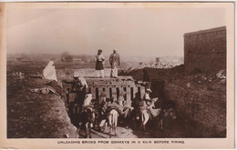 PAKISTAN (India) -  Unloading Bricks From Donkeys In A Kiln Before Firing  - RPPC - Pakistan