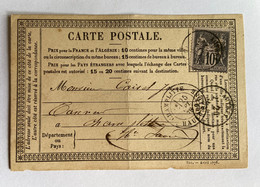 CARTE PRÉCURSEUR Pour CHAMPLITTE Avec Affranchissement Type Sage De 1878 - Vorläufer