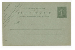 Carte Postale Entier 15c Semeuse Mill 728 Storch B1 Yv 130-CP1 - Cartes Postales Types Et TSC (avant 1995)