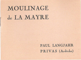 Superbe Livret De Présentation Du Moulinage De La Mayre Paul Langjahr à Privas Ardèche Photos Ouvrières Ateliers - Textile & Vestimentaire