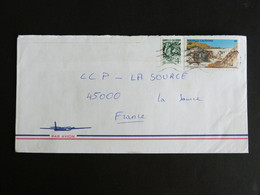 LETTRE NOUVELLE CALEDONIE AVEC YT 627 ET 605 CAGOU OISEAU BIRD VOGEL METALLURGIE NICKEL ET ENERGIE - Lettres & Documents