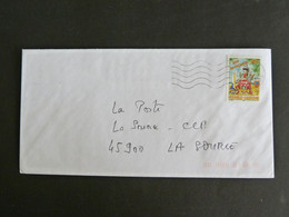 LETTRE NOUVELLE CALEDONIE AVEC YT 835 VIVE LES VACANCES CAGOU ASSIS - Storia Postale