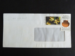 LETTRE NOUVELLE CALEDONIE AVEC YT 614 ET PA 281 ORCHIDEE POTERIE LAPITA - Covers & Documents