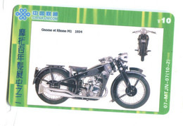 Télécarte China Unicom - Moto Gnome Et Rhône M1 1934 - Motorräder