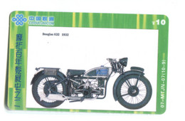 Télécarte China Unicom - Moto Douglas K32 1932 - Motorbikes