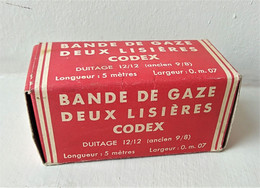 - Ancienne Boite En Carton - Bande De Gaze Hydrophile " CODEX " - Objet De Collection - Pharmacie - - Medizinische Und Zahnmedizinische Geräte