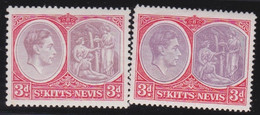 St Kitts-Nevis    .   SG   .   73+73c     .   *    .    Mint-hinged    .    /     .  Neuf Avec Gomme - San Cristóbal Y Nieves - Anguilla (...-1980)