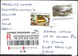 Grecia SP Raccomandata For Italy Fu - Lettres & Documents