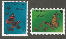 Saint Pierre Et Miquelon - SPM Y&T N°441/2 **  -  Papillons - Unused Stamps