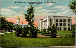 Wyoming Cheyenne Vista Of The Supreme Court Building And State Capitol Building - Cheyenne